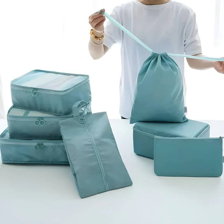 7-teiliges Set mit Packwürfeln – Kleidungsspeicherung für Reisen und Koffer