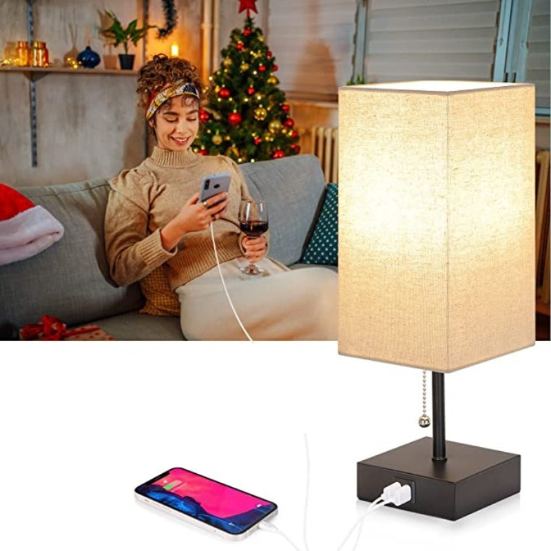 LuminoCharge - Moderne Tischlampe mit USB-Ladeports