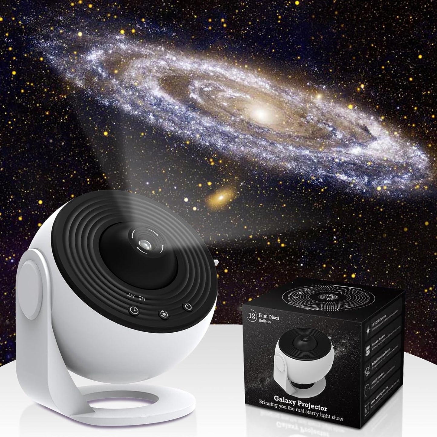 GalaxyGlow - 360° Planetarienprojektor | Verbesserte Entspannung und Stressabbau