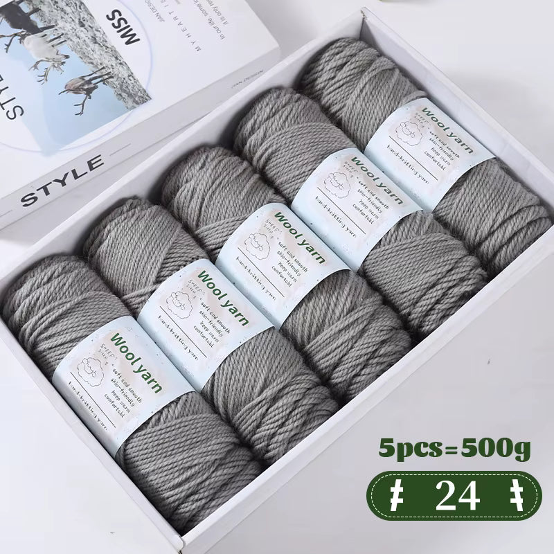 Farbverlaufsfarbenes dickes Alpakagarn (500-g-Packung)