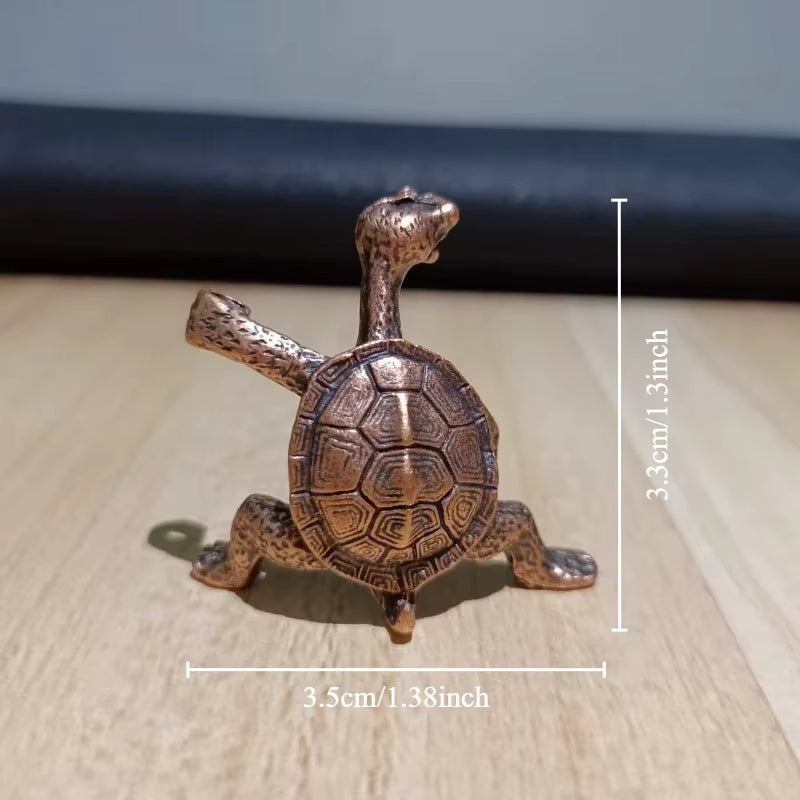 Kompakter Vintage-Bronze-Räucherstäbchenhalter in Schildkrötenform