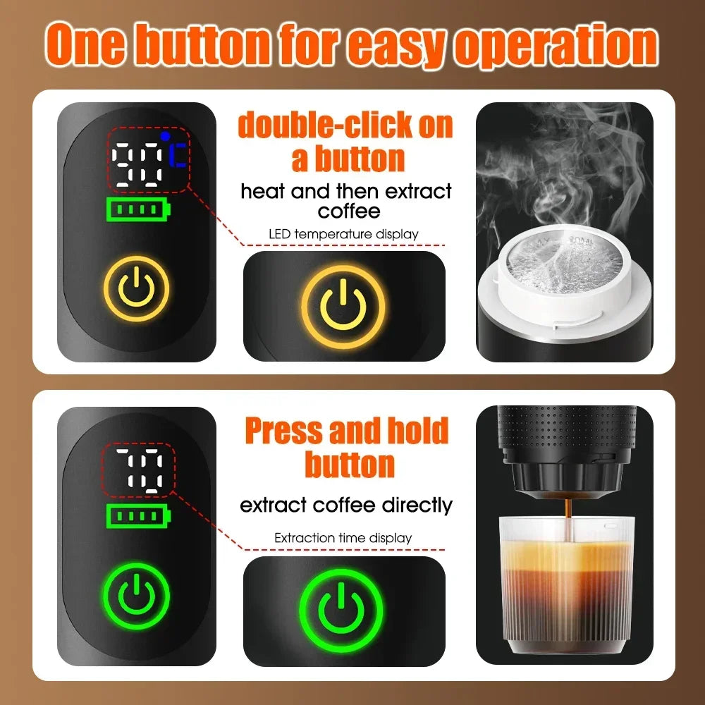 Tragbare digitale 20-Bar-Espressomaschine (3-in-1)