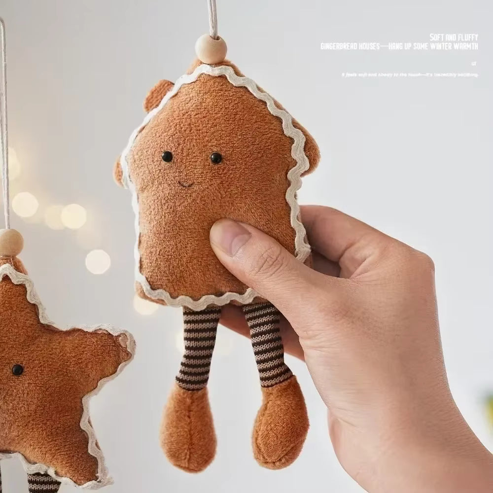 Weiche Baumwoll-Weihnachtsanhänger zum Aufhängen (verschiedene Formen)