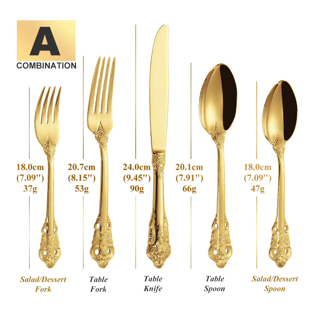 Elegantes Vintage-Besteckset aus Edelstahl