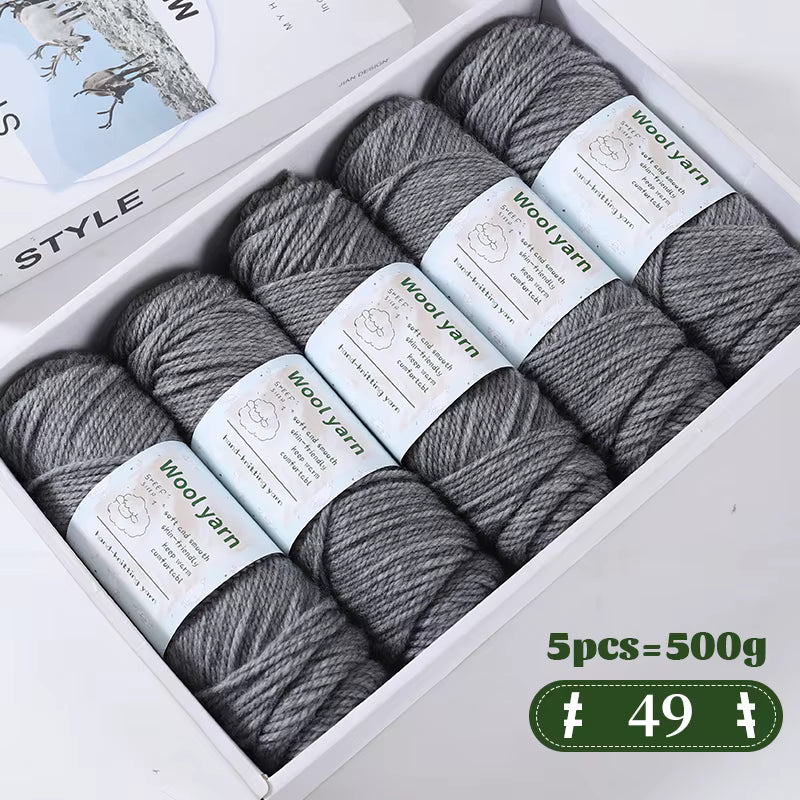 Farbverlaufsfarbenes dickes Alpakagarn (500-g-Packung)