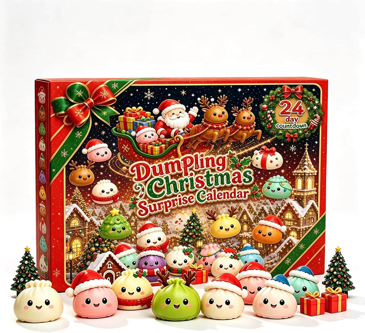 Stressabbau 24-tägiger Dumpling-Squishy-Adventskalender