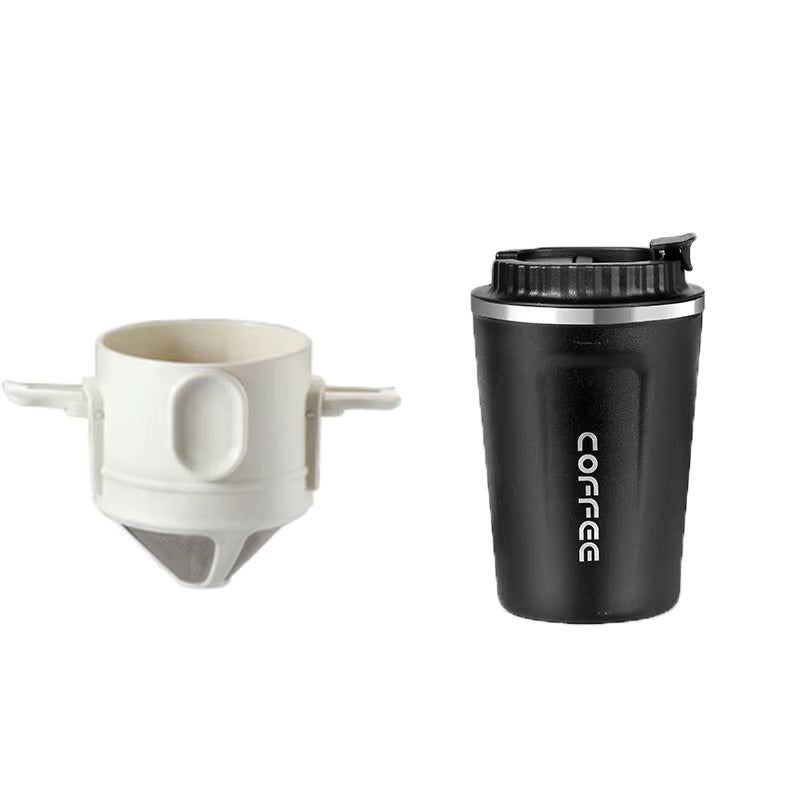 Wiederverwendbarer und tragbarer Kaffeefilter aus rostfreiem 304er Edelstahl (für die meisten Tassen geeignet)