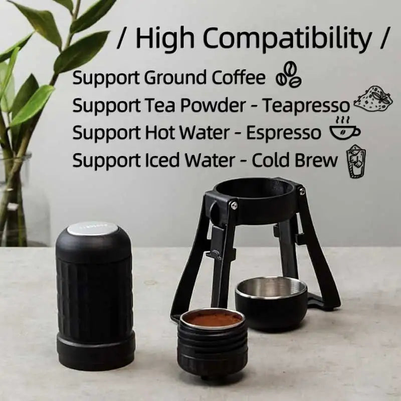 Tragbare manuelle Espressomaschine für zwei Shots (180 ml)