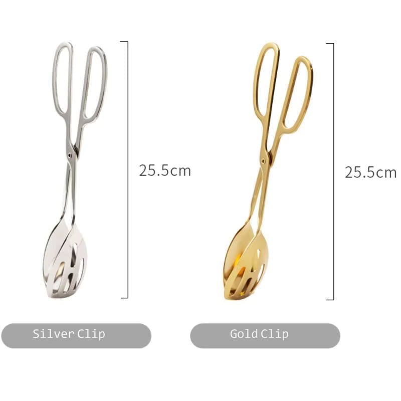 Polierte Metallzange für das Buffet (gold oder silber)