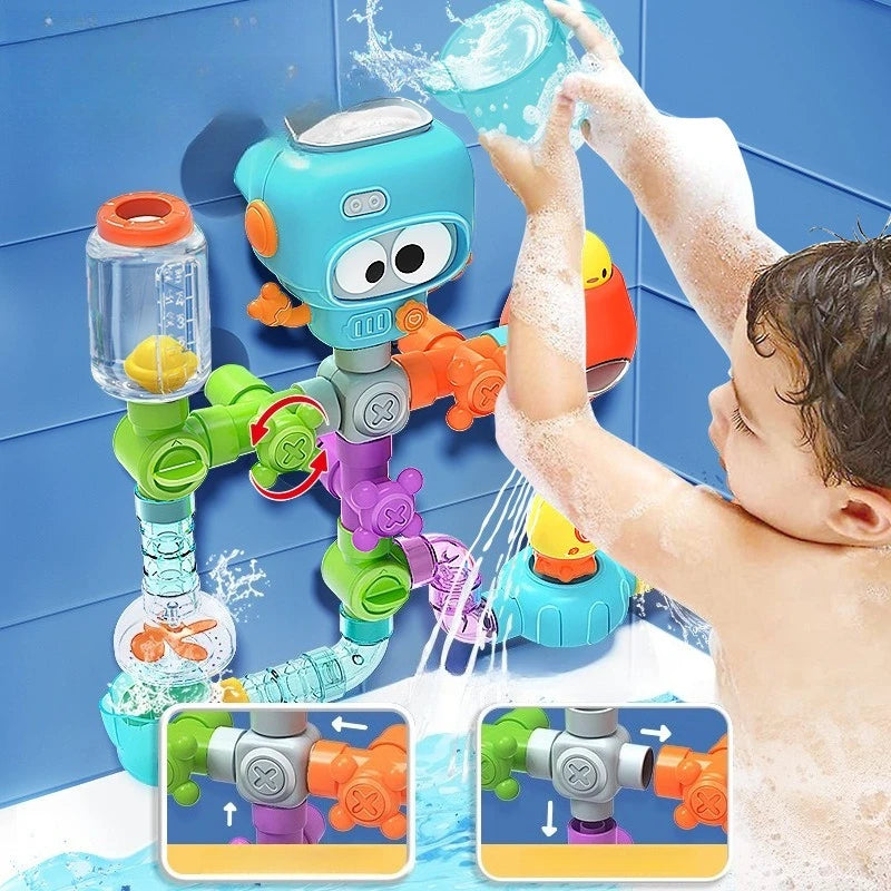Starkes Badespielzeug-Set mit Saugnäpfen für Kleinkinder (21-teilig)