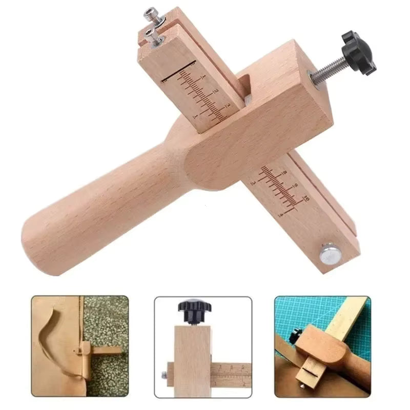 Verstellbarer Präzisionsschneider für Holz- und Lederriemen (5 austauschbare Klingen)