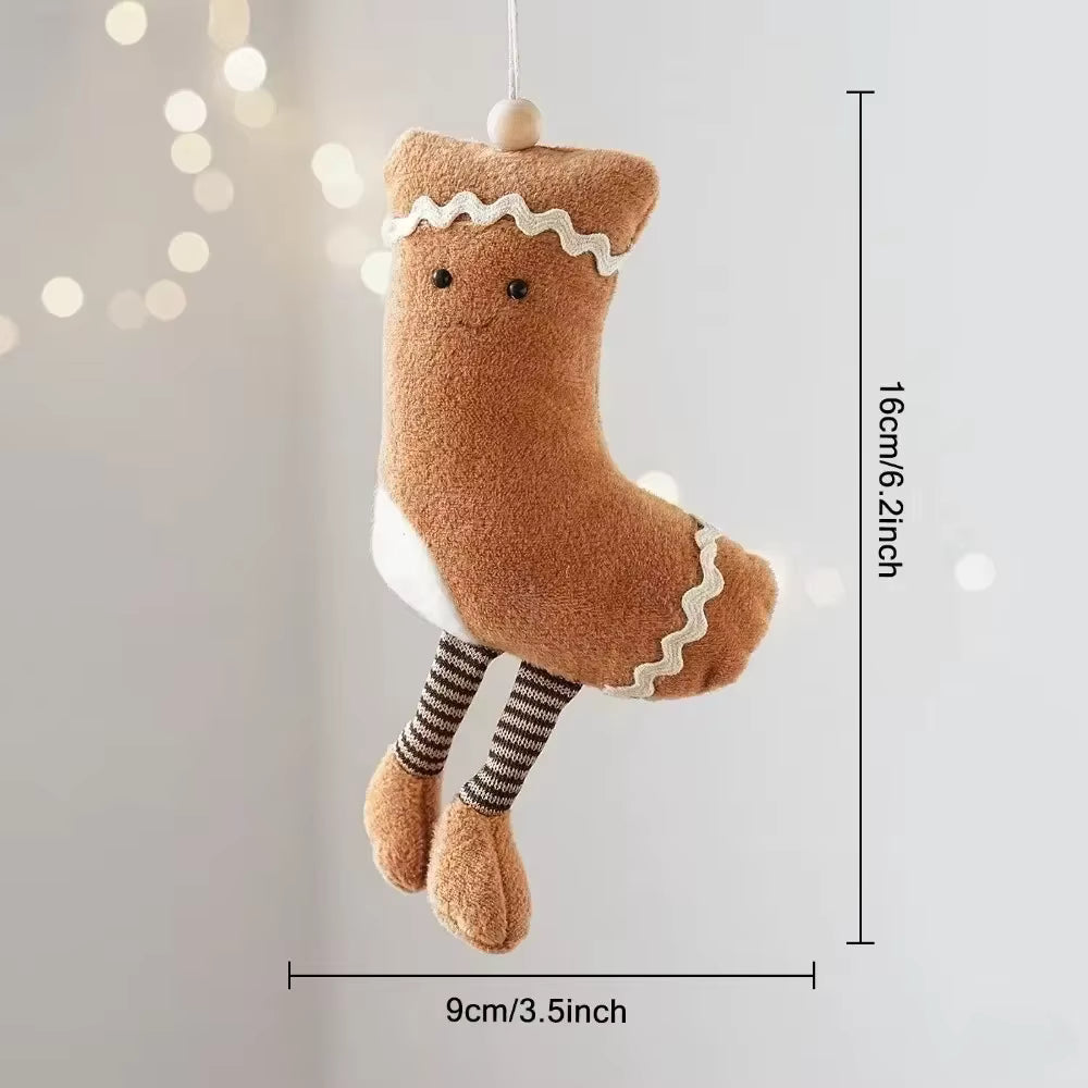 Weiche Baumwoll-Weihnachtsanhänger zum Aufhängen (verschiedene Formen)