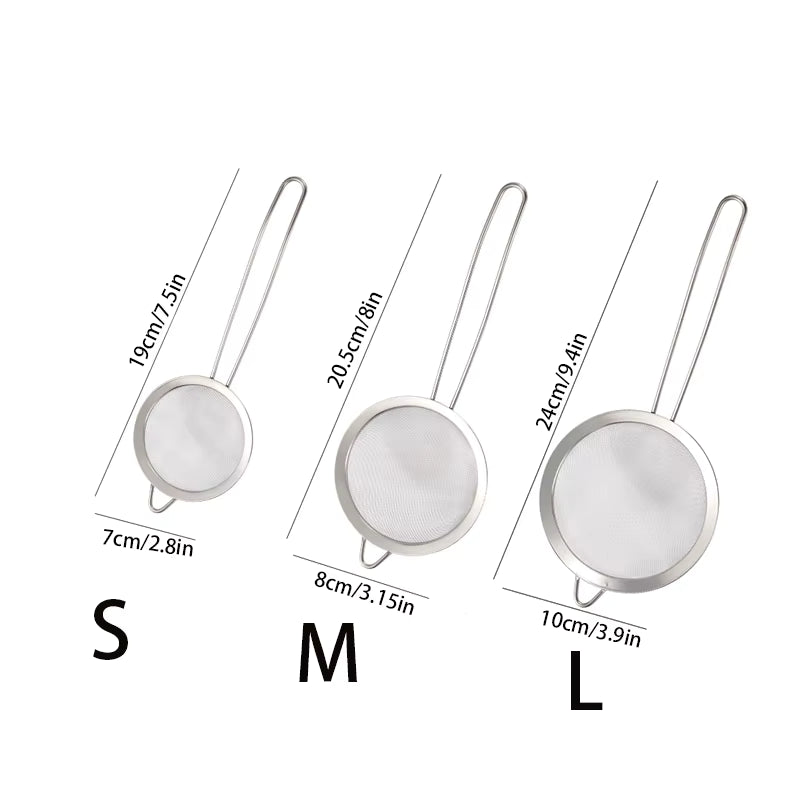 Feinmaschiges Edelstahl-Siebset (3-teilig)