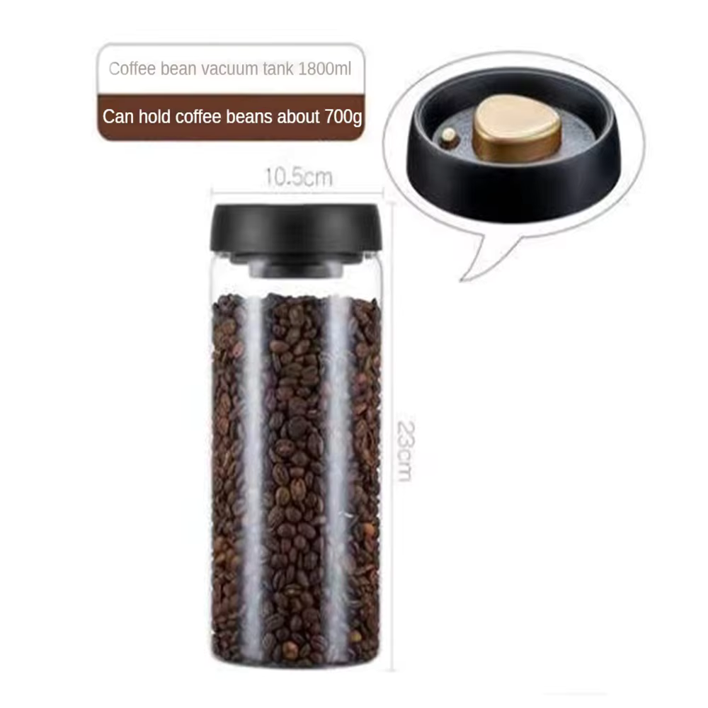 Vakuumdichter und feuchtigkeitsbeständiger Glasbehälter für Kaffee (mehrere Größen)