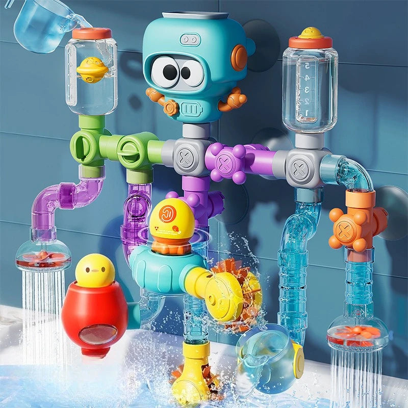 Starkes Badespielzeug-Set mit Saugnäpfen für Kleinkinder (21-teilig)