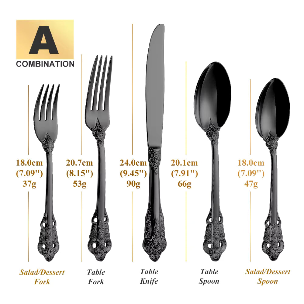 Elegantes Vintage-Besteckset aus Edelstahl