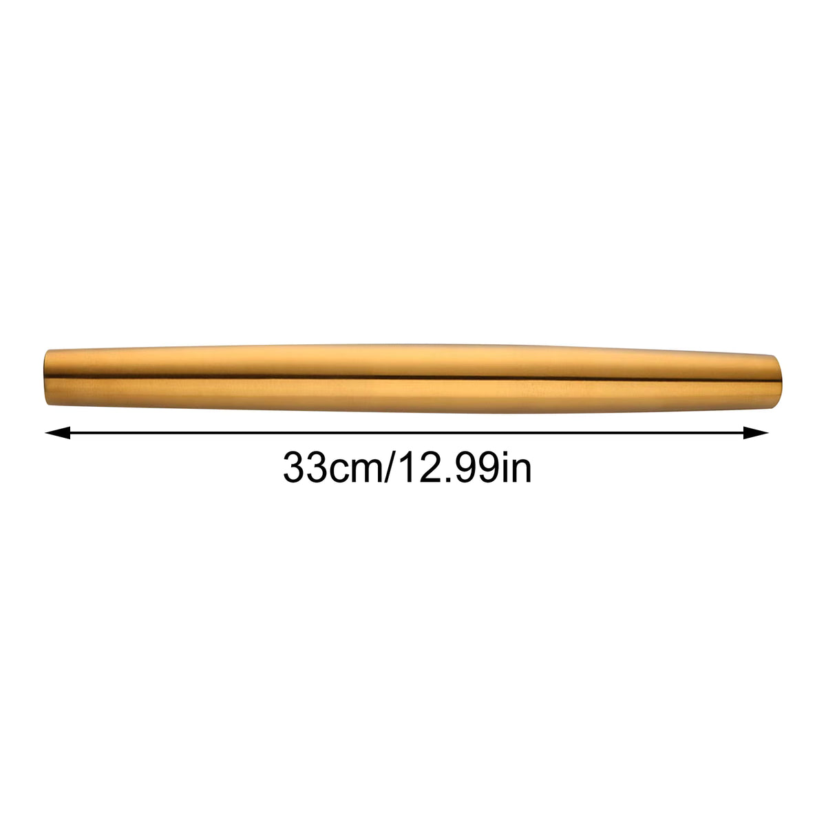 Gleichmäßig rollende Teigrolle aus Edelstahl (goldene Oberfläche)