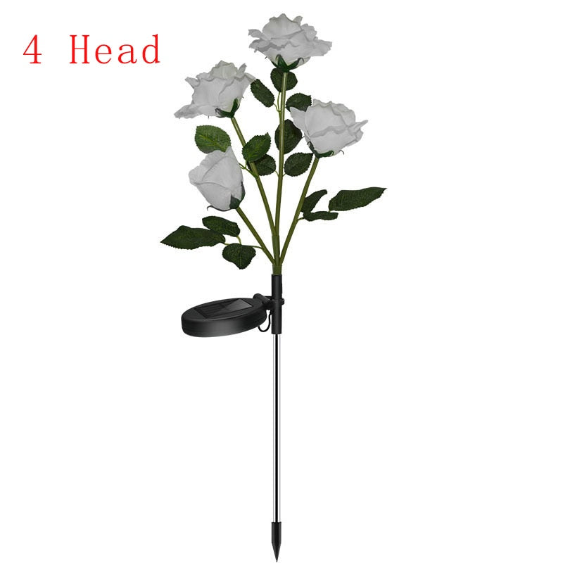 LumiRose - Solar LED Rosenblüten-Nachtlampe für den Garten