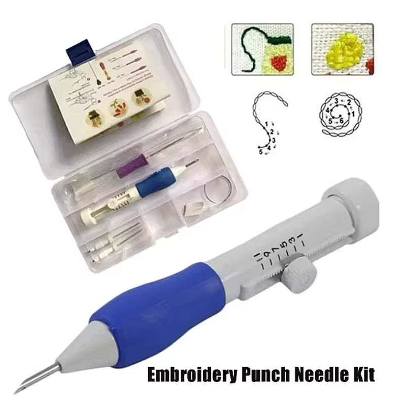 Komplet 7-dele Punch Needle Broderisæt