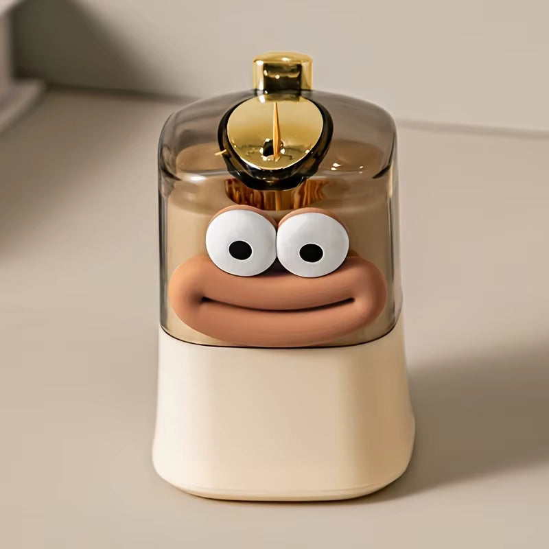 Hygienischer automatischer Pop-up-Zahnstocher-Spender (süßes Cartoon-Design)