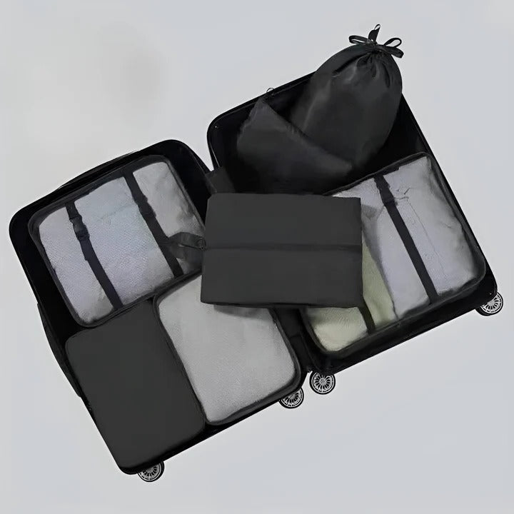 7-teiliges Set mit Packwürfeln – Kleidungsspeicherung für Reisen und Koffer