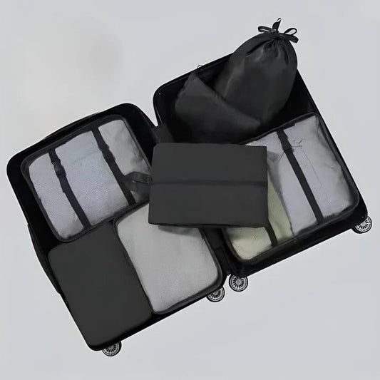 7-teiliges Set mit Packwürfeln – Kleidungsspeicherung für Reisen und Koffer