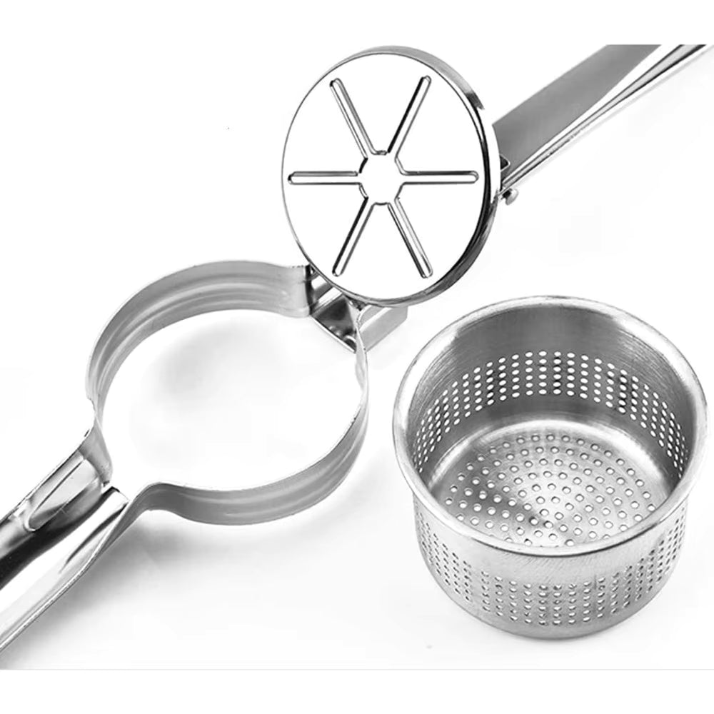 Langlebiger, lebensmittelechter Kartoffelstampfer aus Edelstahl (ergonomischer Griff)