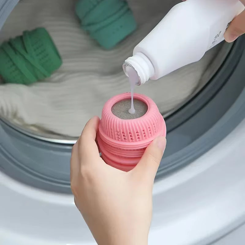 Waschmittelreduzierender und wiederverwendbarer Waschball
