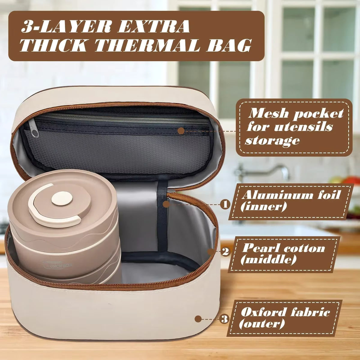 Vakuumisolierte Lunchbox aus rostfreiem Stahl 304