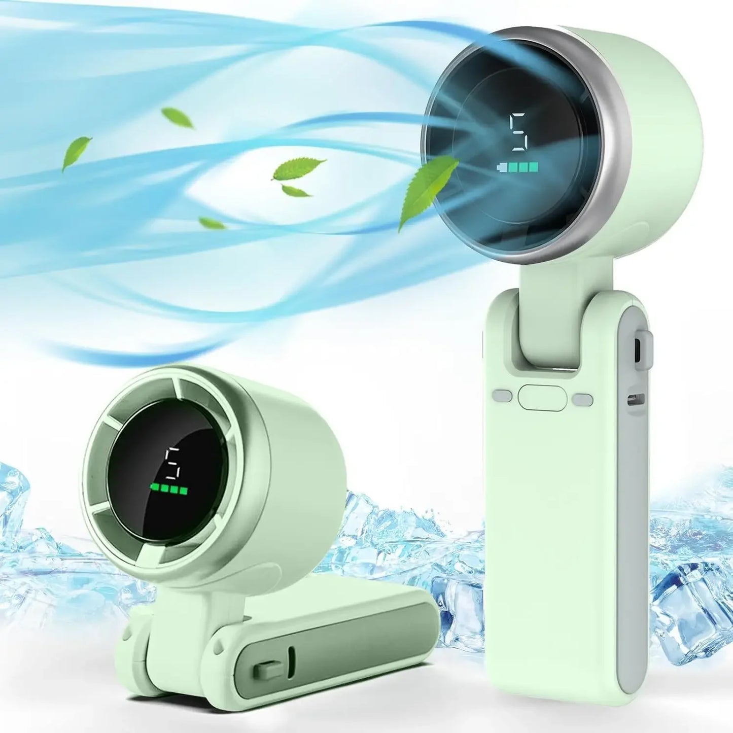USB genopladelig 3-i-1 foldbar rejseventilator