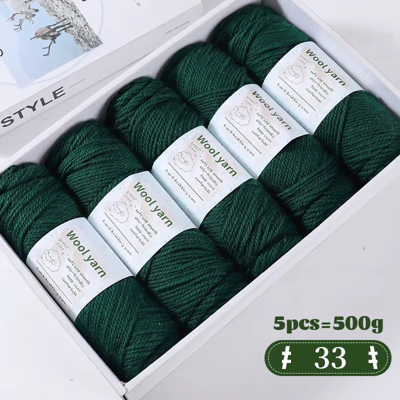 Farbverlaufsfarbenes dickes Alpakagarn (500-g-Packung)