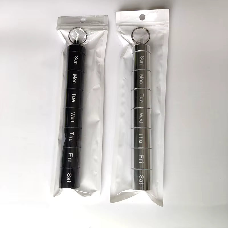 Wasserdichter Pillen-Organizer aus Aluminiumlegierung (7 Tage)