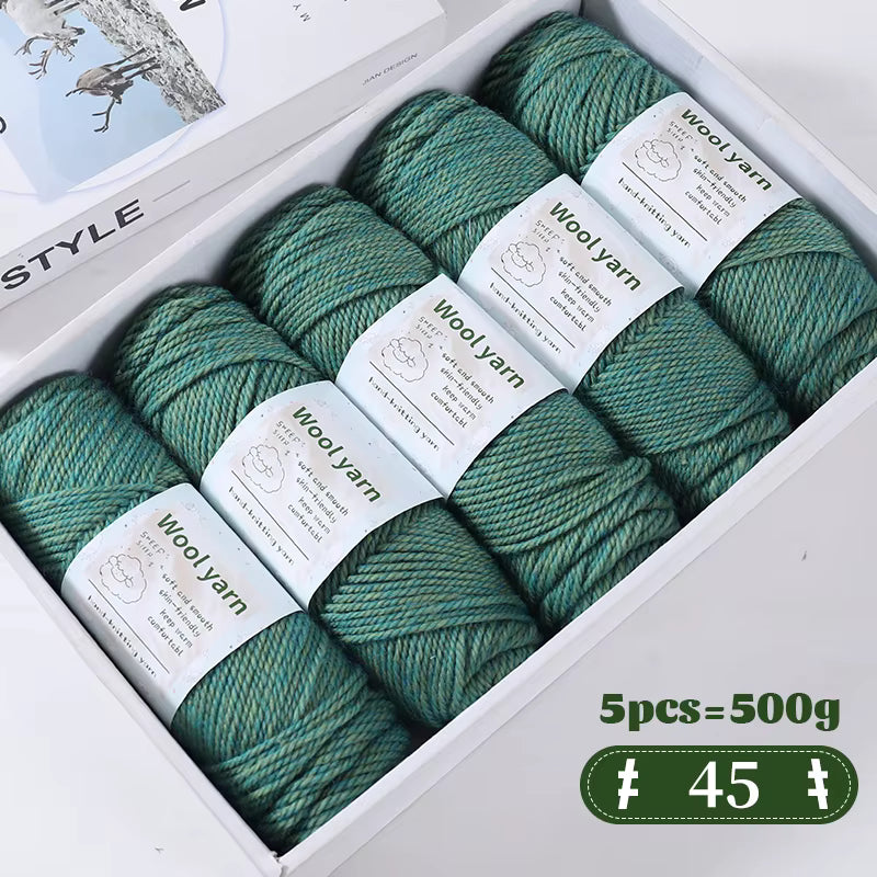 Farbverlaufsfarbenes dickes Alpakagarn (500-g-Packung)