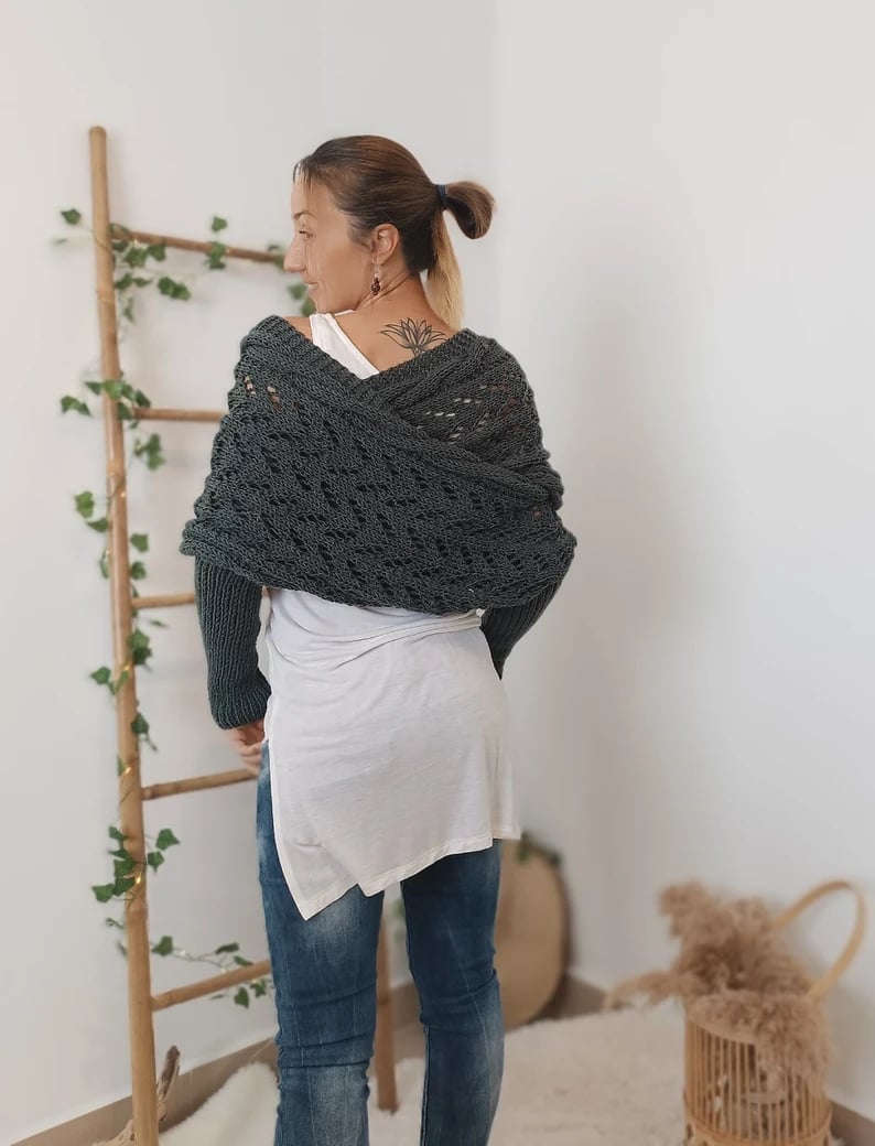 CozyKnit - Bequemes Strickschal | Vielseitige Eleganz für jeden Anlass