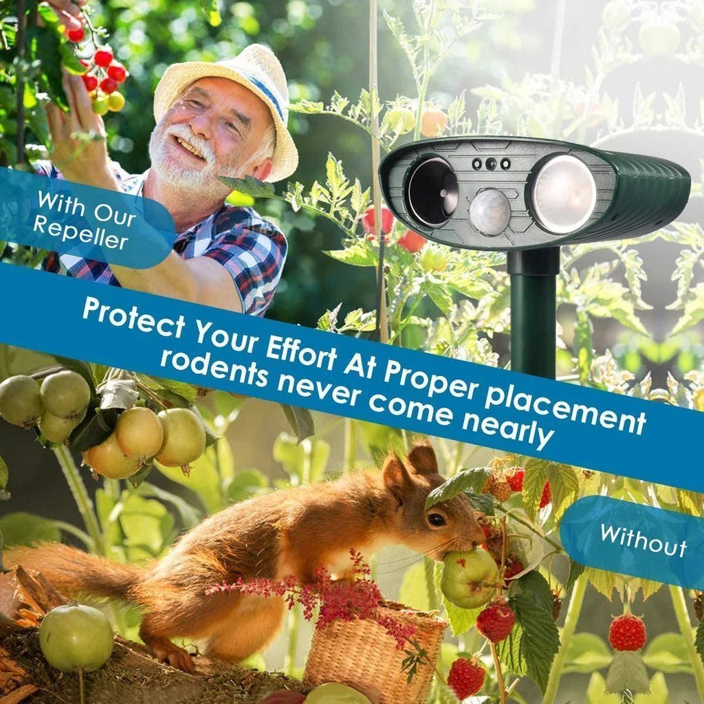 GardenGuard Echo — Stille Solcelledrevet Skadedyrsbeskyttelse