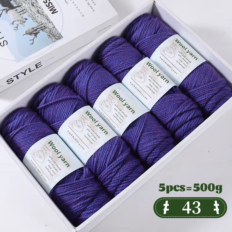 Farbverlaufsfarbenes dickes Alpakagarn (500-g-Packung)