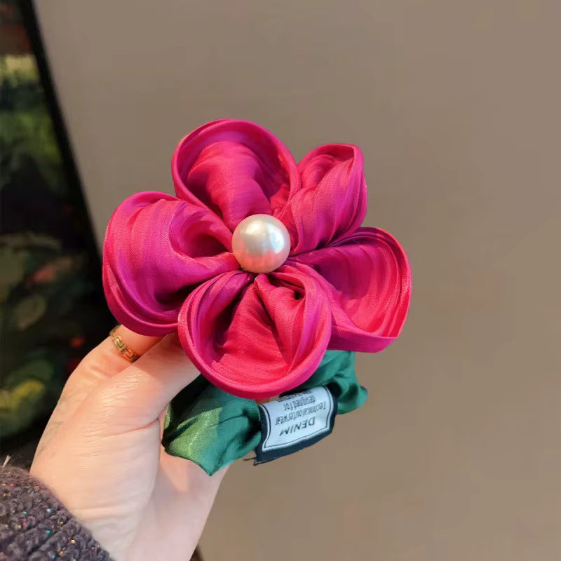 Høj-elastisk skridsikker perleblomst hårelastik