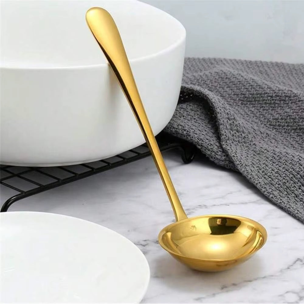 Elegantes Küchenutensilien-Set aus Edelstahl mit Goldfinish (6 Teile)