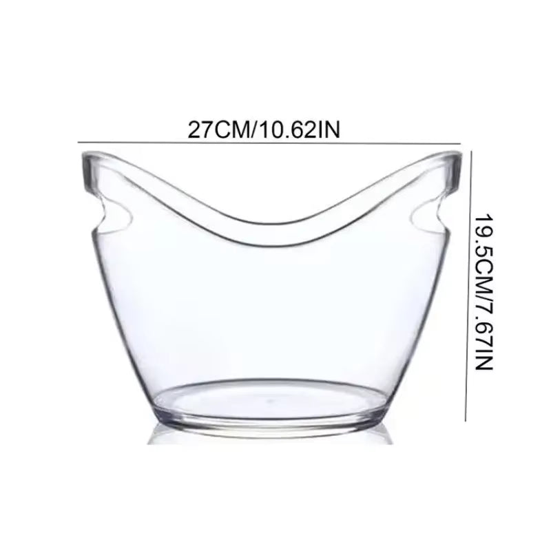 Auslaufsicherer transparenter PET-Eiskübel (4L)