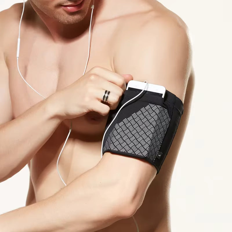 Sicherer Sitz, leichtes und verstellbares Laufarmband (für Telefone unter 6,5 Zoll)