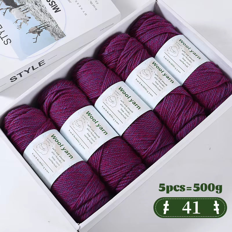 Farbverlaufsfarbenes dickes Alpakagarn (500-g-Packung)