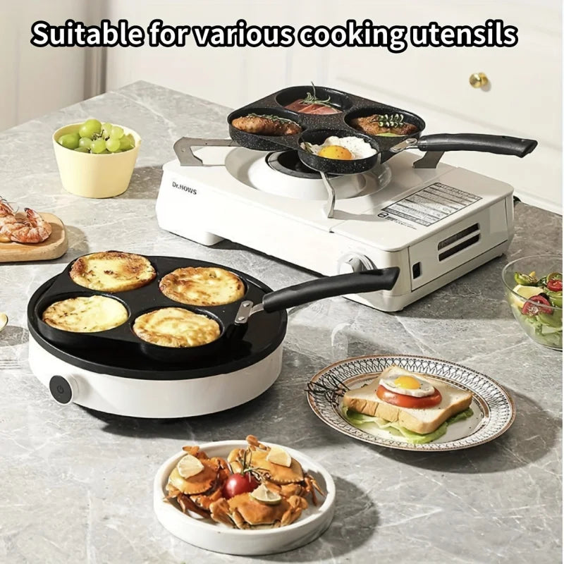 Non-stick støbejerns multi-brænder omeletpande (gas og el)