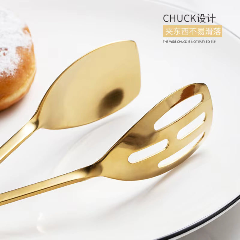 Polierte Metallzange für das Buffet (gold oder silber)