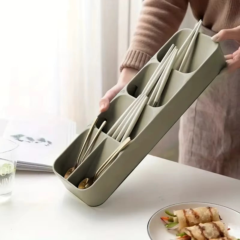 Schräger BPA-freier Besteckkasten-Organizer