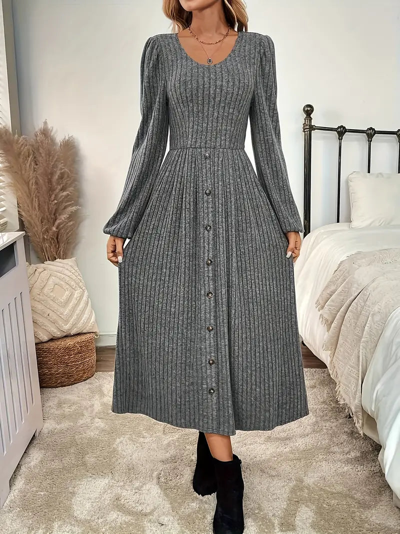 Freyja - Elegantes A-Linien Strickkleid für Frauen