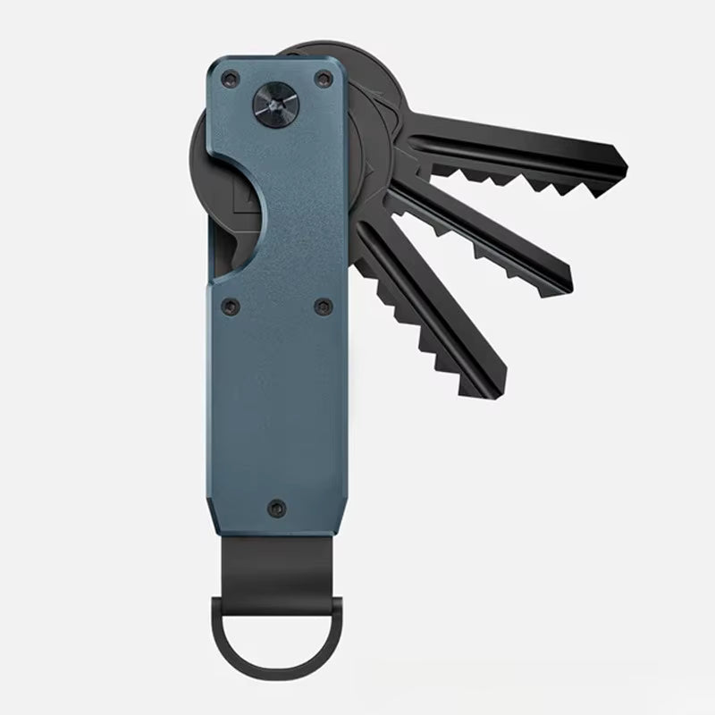 Slank minimalistisk nøglering i metal (Plads til 2-6 nøgler)