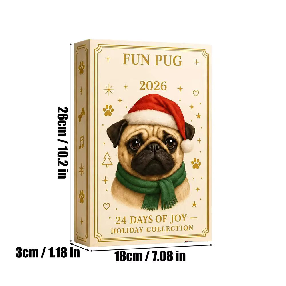24-tägiger Mops-Figuren-Adventskalender