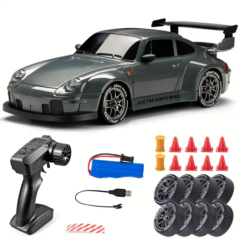 DriftMaster - RC Drift Car 1:24 | 4WD-styring | LED-lys | Genopladeligt batteri