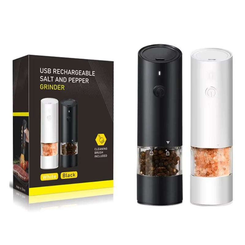 USB-aufladbare verstellbare keramische Salz- und Pfeffermühle