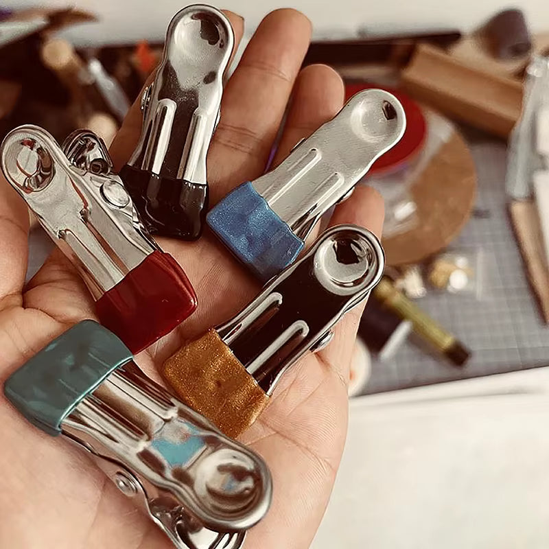 Langlebige rutschfeste Metallklammern zum Ledernähen (5er-Set)